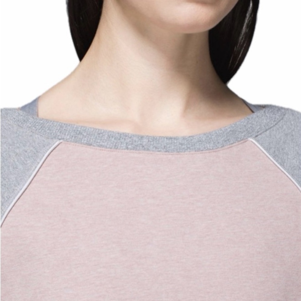 EUC! LULULEMON 🍋 Women’s Crew Love Pullover Heathered Berry/Medium Grey Size 6 - Picture 4 of 10